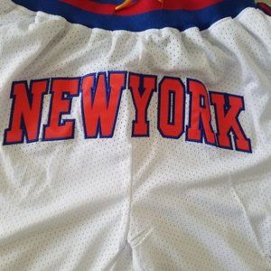 NWT Just Don New York Knicks NBA Shorts White